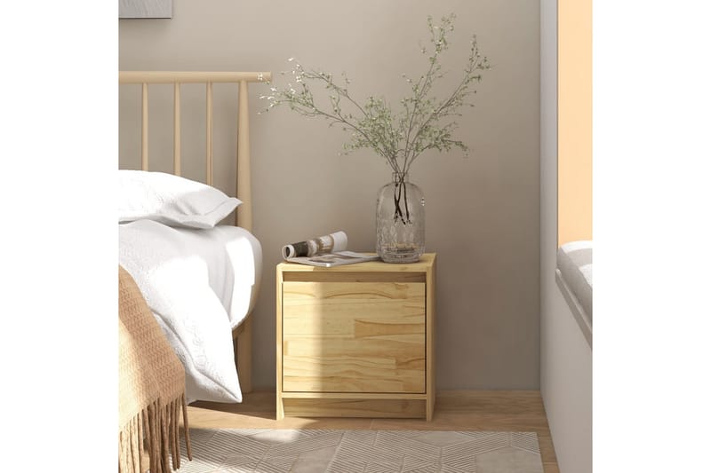 Nattbord 40x30,5x40 cm heltre furu - Brun - Møbler - Bord - Avlastningsbord - Sengebord & nattbord