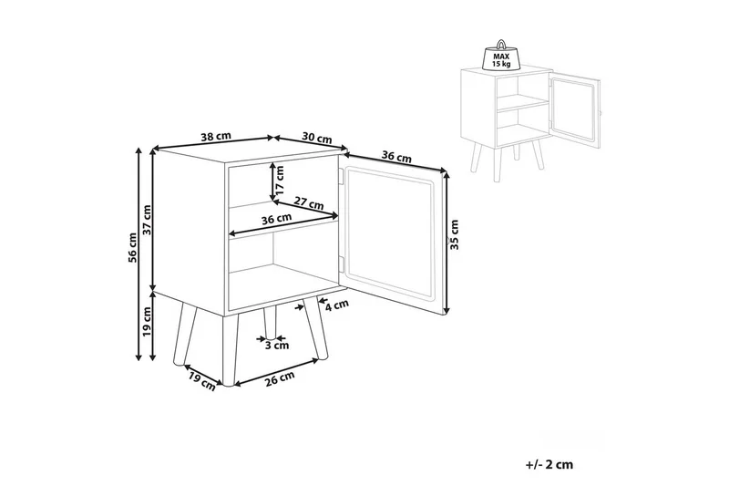 Nattbord Almo - Møbler - Bord - Avlastningsbord - Sengebord & nattbord