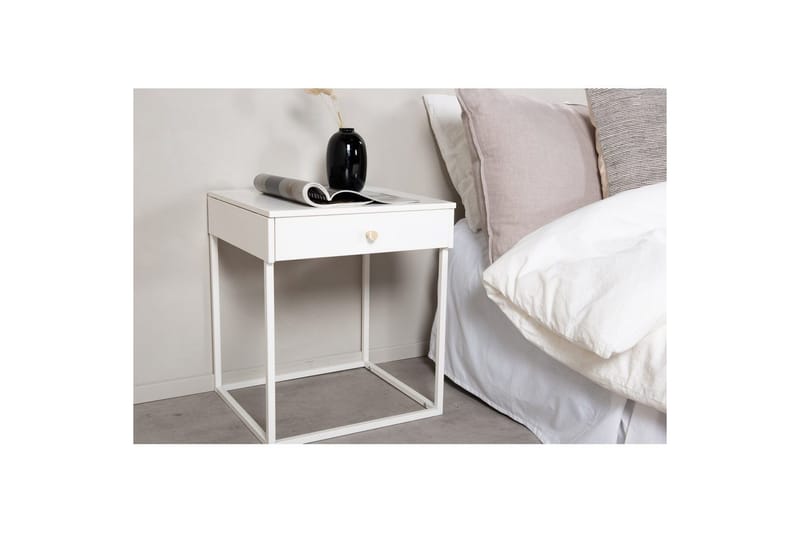 Nattbord Bakal - Hvit - Møbler - Bord - Avlastningsbord - Sengebord & nattbord