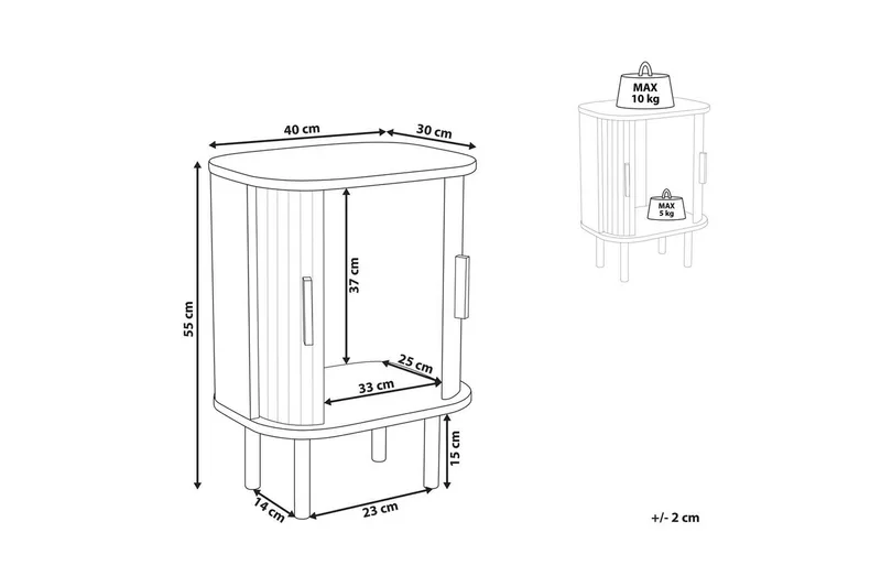 Nattbord Bradley - Møbler - Bord - Avlastningsbord - Sengebord & nattbord