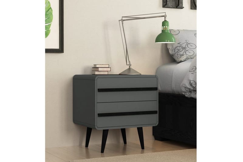 Nattbord Chantal Grå - Grå - Møbler - Bord - Avlastningsbord - Sengebord & nattbord