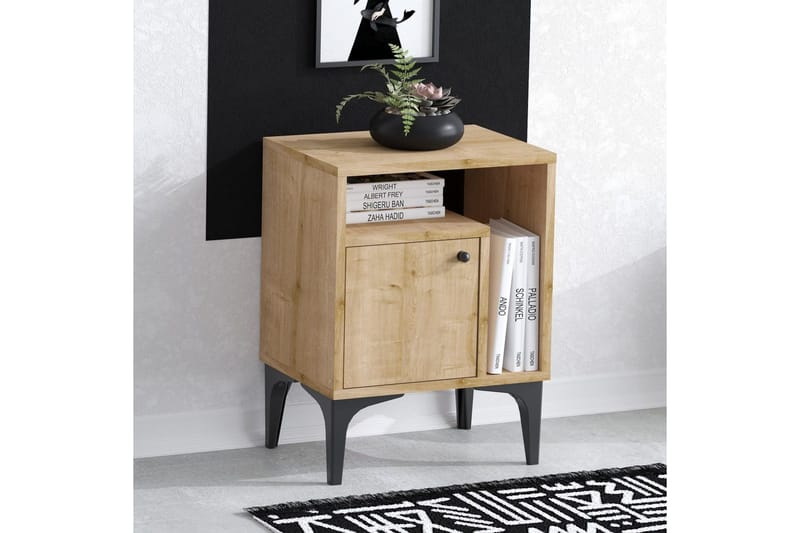 Nattbord Cliffmarch Sudamal Eik - Svart/Mørkfarget tre - Møbler - Bord - Avlastningsbord - Sengebord & nattbord