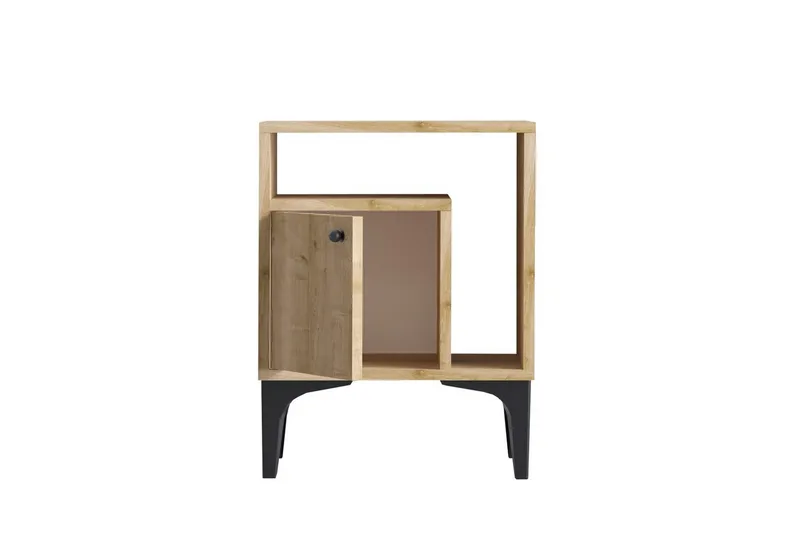 Nattbord Cliffmarch Sudamal Eik, Svart/Mørkfarget tre