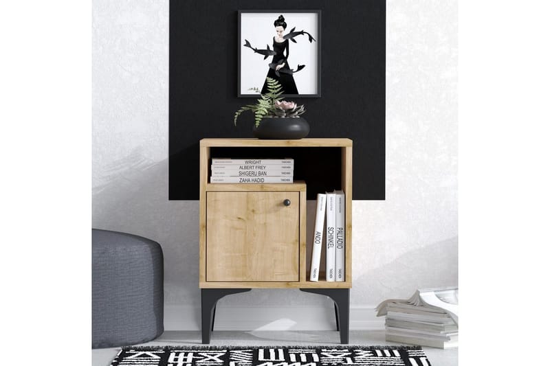 Nattbord Cliffmarch Sudamal Eik - Svart/Mørkfarget tre - Møbler - Bord - Avlastningsbord - Sengebord & nattbord