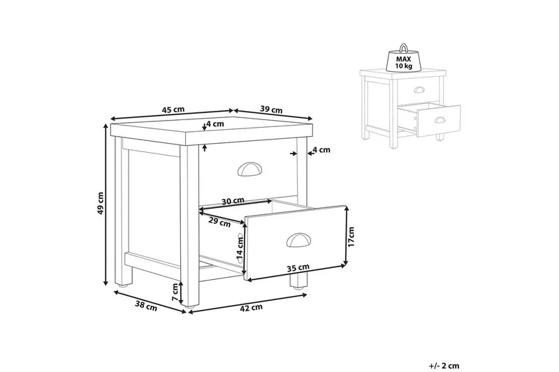 Nattbord Clio - Møbler - Bord - Avlastningsbord - Sengebord & nattbord