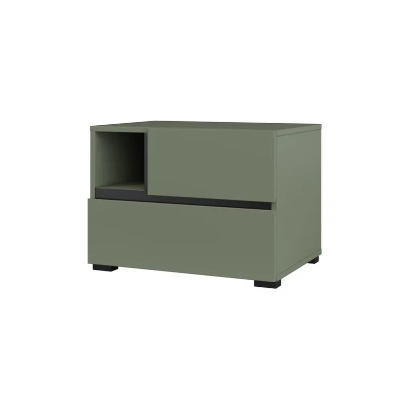 Nattbord Cross S med 2 skuffer - Grønn - Møbler - Bord - Avlastningsbord - Sengebord & nattbord
