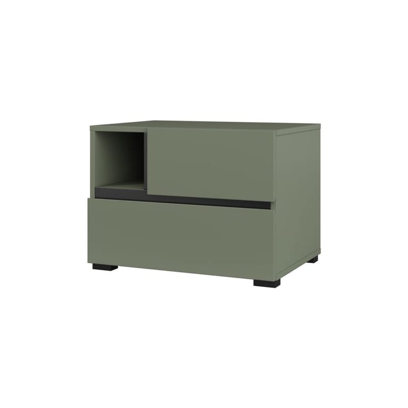 Nattbord Cross S med 2 skuffer - Grønn - Møbler - Bord - Avlastningsbord - Sengebord & nattbord