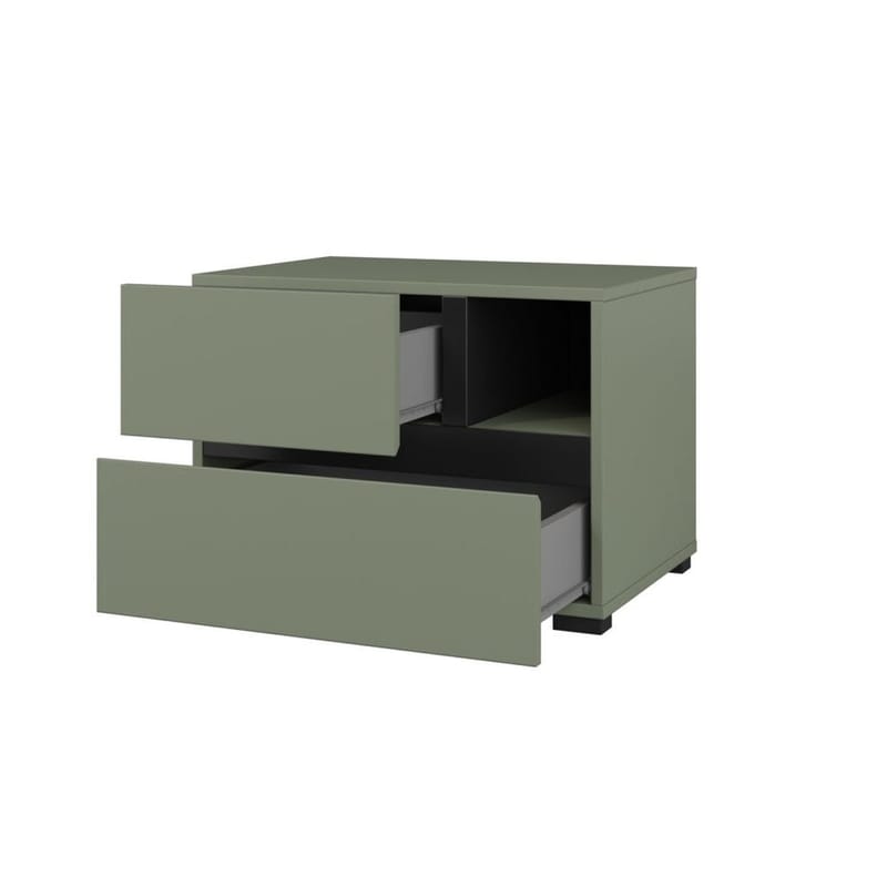 Nattbord Cross S med 2 skuffer - Grønn - Møbler - Bord - Avlastningsbord - Sengebord & nattbord