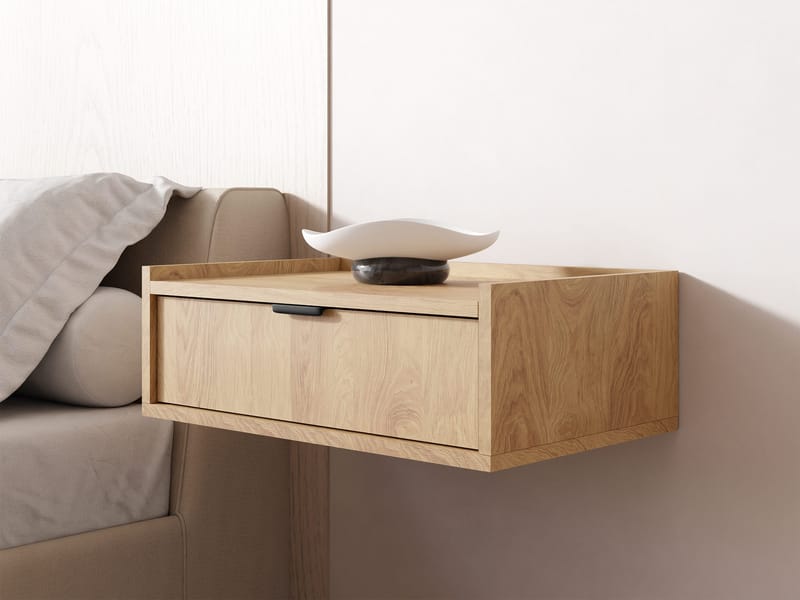 nattbord Edison Hickory-eik - Hickory-eik - Møbler - Bord - Avlastningsbord - Sengebord & nattbord
