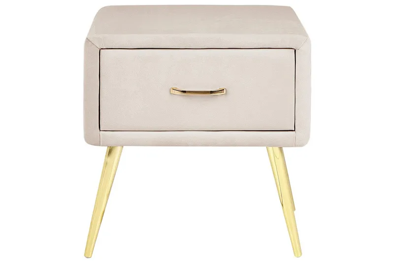 Nattbord Flayat Beige, gull, roségull - Beige, gull, roségull - Møbler - Bord - Avlastningsbord - Sengebord & nattbord