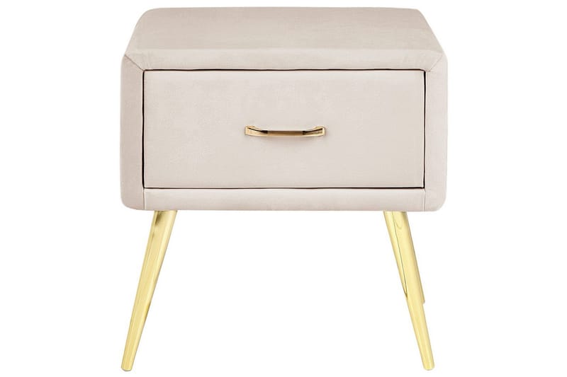 Nattbord Flayat Beige, gull, roségull - Beige, gull, roségull - Møbler - Bord - Avlastningsbord - Sengebord & nattbord