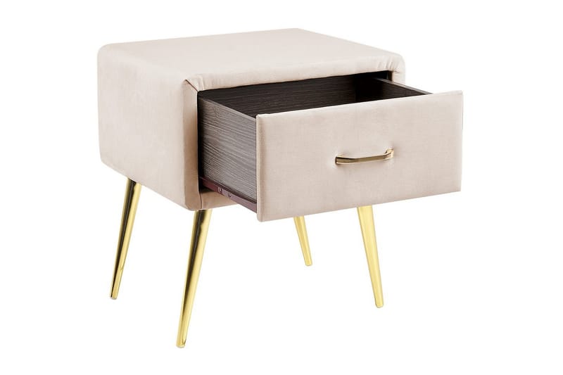Nattbord Flayat Beige, gull, roségull - Beige, gull, roségull - Møbler - Bord - Avlastningsbord - Sengebord & nattbord