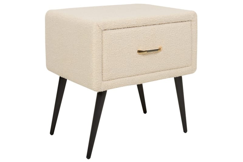 Nattbord Flayat Beige, svart, roségull - Beige, svart, roségull - Møbler - Bord - Avlastningsbord - Sengebord & nattbord