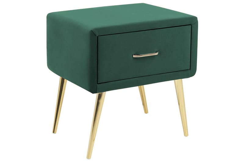 Nattbord Flayat Grønn, gull - Grønn, gull - Møbler - Bord - Avlastningsbord - Sengebord & nattbord