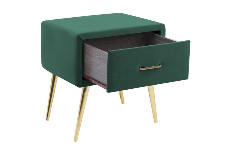 Nattbord Flayat Grønn, gull - Grønn, gull - Møbler - Bord - Avlastningsbord - Sengebord & nattbord