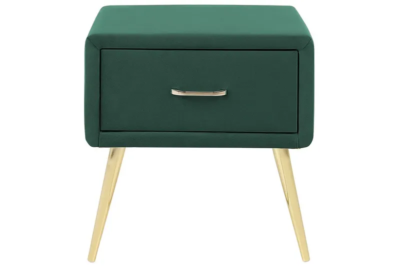 Nattbord Flayat Grønn, gull - Grønn, gull - Møbler - Bord - Avlastningsbord - Sengebord & nattbord