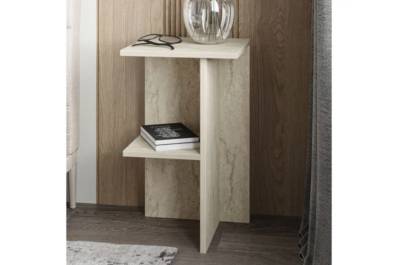 Nattbord Gwyneth Travertin - Travertin - Møbler - Bord - Avlastningsbord - Sengebord & nattbord