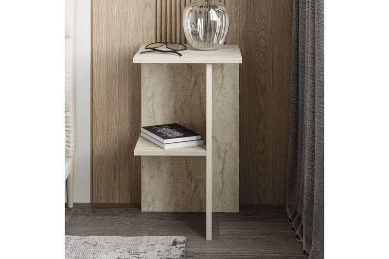 Nattbord Gwyneth Travertin - Travertin - Møbler - Bord - Avlastningsbord - Sengebord & nattbord
