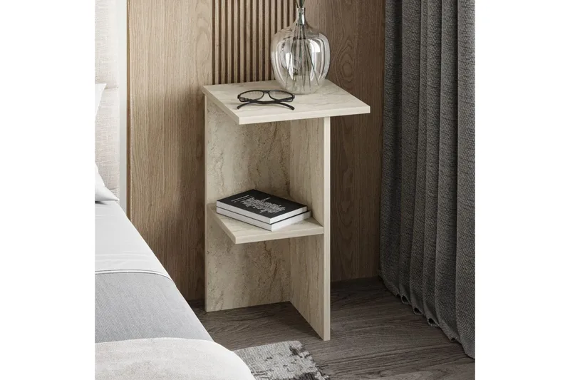 Nattbord Gwyneth Travertin - Travertin - Møbler - Bord - Avlastningsbord - Sengebord & nattbord