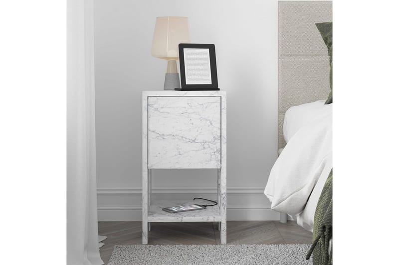Nattbord Haelyn Carrara Marmor - Carrara Marmor - Møbler - Bord - Avlastningsbord - Sengebord & nattbord