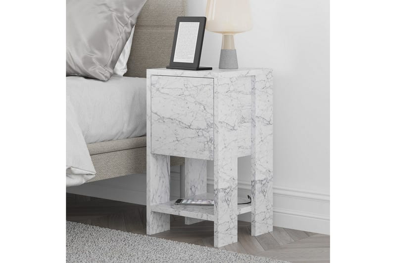 Nattbord Haelyn Carrara Marmor - Carrara Marmor - Møbler - Bord - Avlastningsbord - Sengebord & nattbord