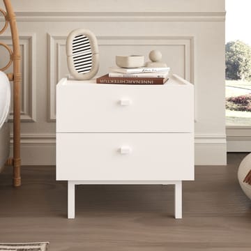 Nattbord Hanah Home Luke (47,9 x 47 x 36,8 cm) Hvit - Hvit - Møbler - Bord - Avlastningsbord - Sengebord & nattbord