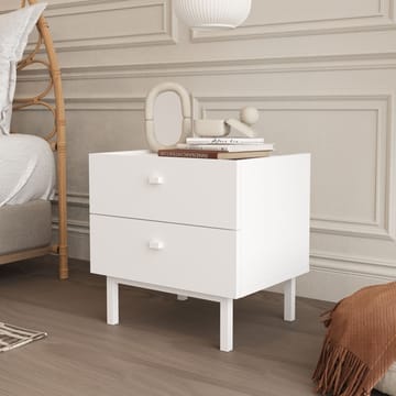 Nattbord Hanah Home Luke (47,9 x 47 x 36,8 cm) Hvit - Hvit - Møbler - Bord - Avlastningsbord - Sengebord & nattbord