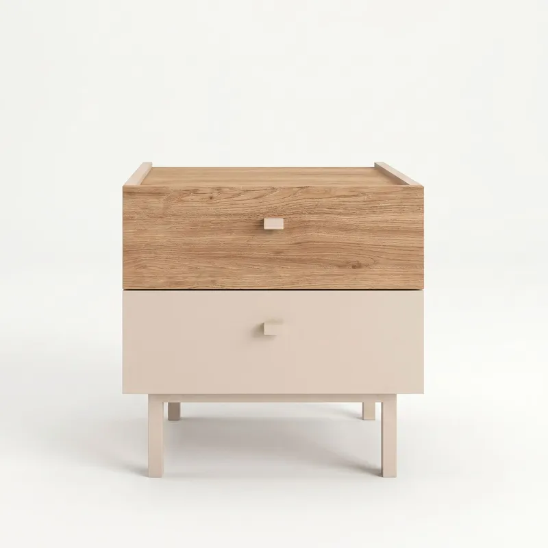 Nattbord Hanah Home Luke (47,9 x 47 x 36,8 cm) Sand eik, Sand eik