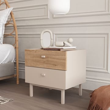 Nattbord Hanah Home Luke (47,9 x 47 x 36,8 cm) Sand eik - Sand eik - Møbler - Bord - Avlastningsbord - Sengebord & nattbord