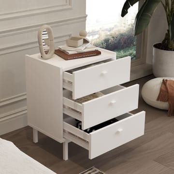Nattbord Hanah Home Luke (47,9 x 63,5 x 36,8 cm) Hvit - Hvit - Møbler - Bord - Avlastningsbord - Sengebord & nattbord
