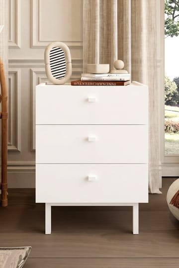 Nattbord Hanah Home Luke (47,9 x 63,5 x 36,8 cm) Hvit - Hvit - Møbler - Bord - Avlastningsbord - Sengebord & nattbord