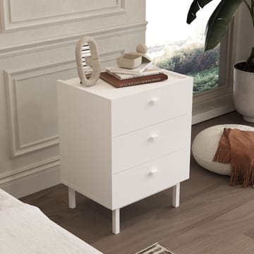 Nattbord Hanah Home Luke (47,9 x 63,5 x 36,8 cm) Hvit - Hvit - Møbler - Bord - Avlastningsbord - Sengebord & nattbord