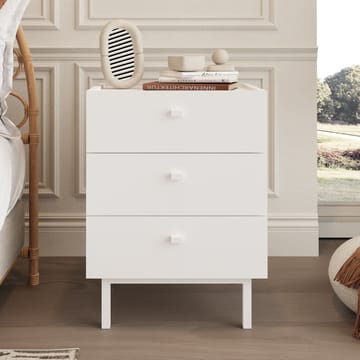 Nattbord Hanah Home Luke (47,9 x 63,5 x 36,8 cm) Hvit - Hvit - Møbler - Bord - Avlastningsbord - Sengebord & nattbord