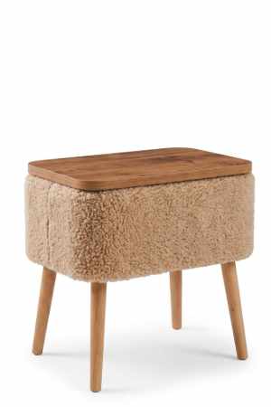 Nattbord Hanah Home Parkway (60 x 55 x 30 cm) Beige natur, Beige og natur