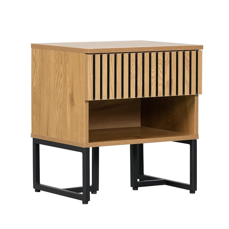 Nattbord HOME4YOU Hampton 50x40x55 cm melamin med eikebark, eikebark