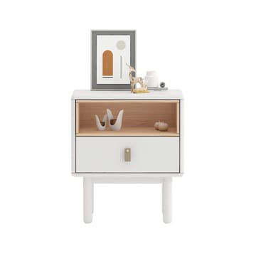 Nattbord HOME4YOU Iris 48x40x55 cm Hvit - hvit - Møbler - Bord - Avlastningsbord - Sengebord & nattbord