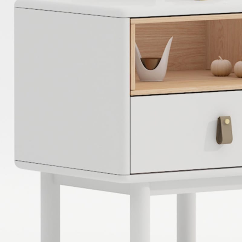 Nattbord HOME4YOU Iris 48x40x55 cm Hvit - hvit - Møbler - Bord - Avlastningsbord - Sengebord & nattbord