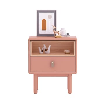 Nattbord HOME4YOU Iris 48x40x55 cm Rosa - rosa - Møbler - Bord - Avlastningsbord - Sengebord & nattbord
