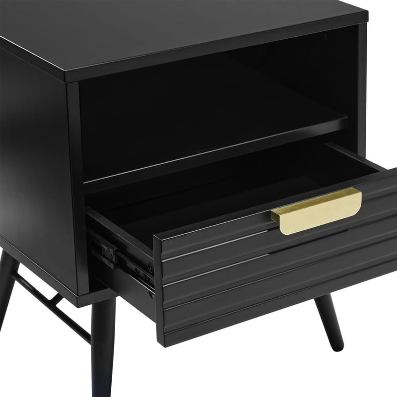 Nattbord HOME4YOU Pixar 45x35x50 cm svart - svart - Møbler - Bord - Avlastningsbord - Sengebord & nattbord