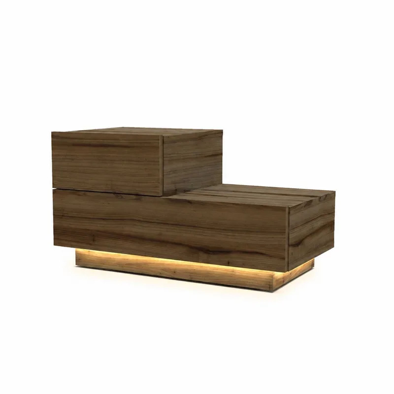 Nattbord Homitis Kayra (70 x 35 x 38,3 cm) Antique Walnut, Brun valnøtt