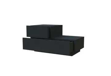 Nattbord Homitis Kayra (70 x 35 x 38,3 cm) Antrasitt - Antrasitt - Møbler - Bord - Avlastningsbord - Sengebord & nattbord