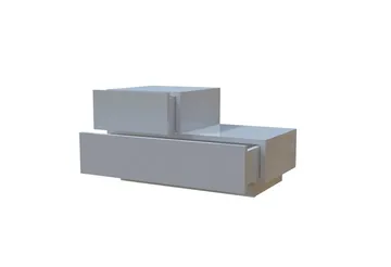Nattbord Homitis Kayra (70 x 35 x 38,3 cm) Hvit - Hvit - Møbler - Bord - Avlastningsbord - Sengebord & nattbord