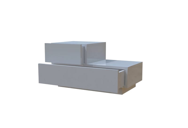 Nattbord Homitis Kayra (70 x 35 x 38,3 cm) Hvit - Hvit - Møbler - Bord - Avlastningsbord - Sengebord & nattbord