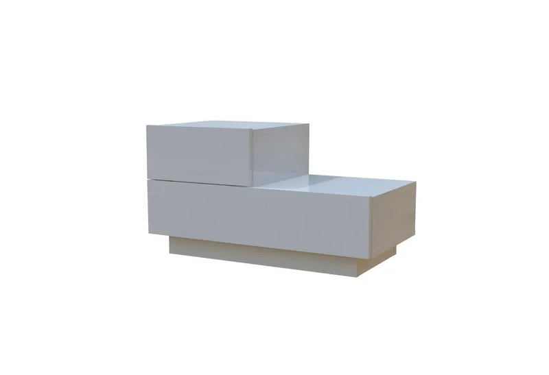 Nattbord Homitis Kayra (70 x 35 x 38,3 cm) Hvit, Hvit