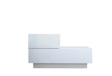 Nattbord Homitis Kayra (70 x 35 x 38,3 cm) Hvit - Hvit - Møbler - Bord - Avlastningsbord - Sengebord & nattbord