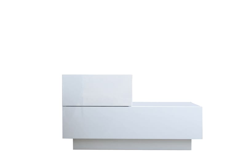 Nattbord Homitis Kayra (70 x 35 x 38,3 cm) Hvit - Hvit - Møbler - Bord - Avlastningsbord - Sengebord & nattbord
