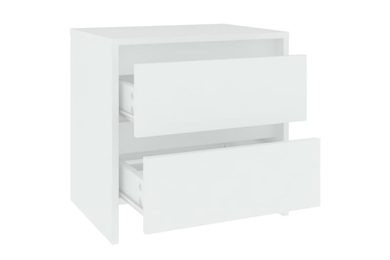 Nattbord hvit 45x34,5x44,5 cm sponplate - Hvit - Møbler - Bord - Avlastningsbord - Sengebord & nattbord