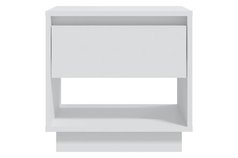 Nattbord hvit 45x34x44 cm sponplate - Hvit - Møbler - Bord - Avlastningsbord - Sengebord & nattbord