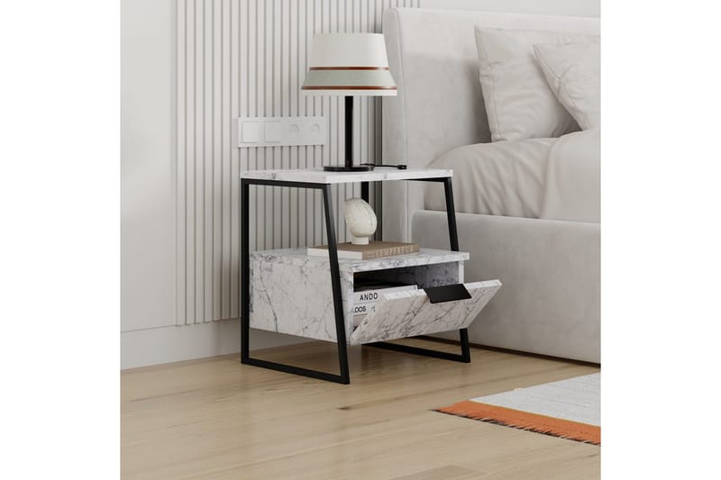 Nattbord Kavilash Carrara Marmor - Carrara Marmor - Møbler - Bord - Avlastningsbord - Sengebord & nattbord