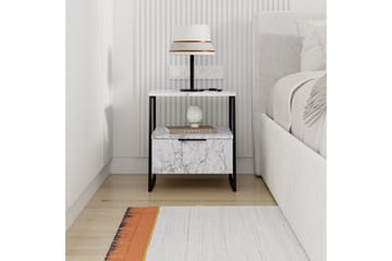 Nattbord Kavilash Carrara Marmor - Carrara Marmor - Møbler - Bord - Avlastningsbord - Sengebord & nattbord